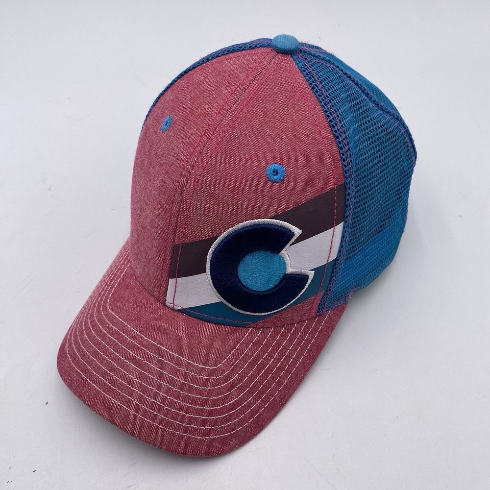 Yo Colorado Hat Red Blue SnapBack Mesh Trucker Adjustable VGC